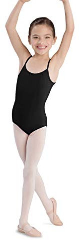 Bloch Dance Gymnastikanzug für Mädchen, Plie Mid-High Back/Scoop Front, Mädchen, schwarz, 2-4