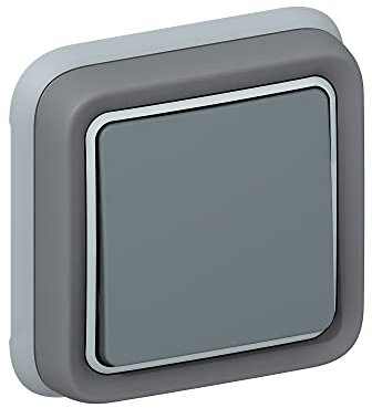 Legrand Plexo Wechselschalter oder Wechselschalter, zum Einbauen, grau, LEG69984 2300W, 230V