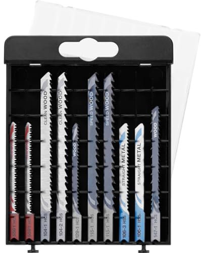 STANLEY STA28020 Lames en U pour Scie Sauteuse, Noir, Set de 10 Pièces