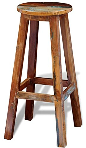 vidaXL Barhocker Altholz Massiv