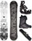 Airtracks Herren Snowboard Set Freestyle Freeride Wide Board Akasha Wide 157 - Snowboard Bindung Master - Softboots Strong ATOP 42 - SB Bag