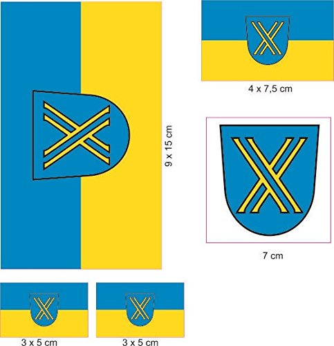 U24 Aufkleberbogen Castrop Rauxel Aufkleber Set Flagge Fahne