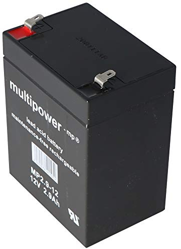 MultiPower MP2.9-12 MP2.9-12 12 Volt 2,9 Ah Pb Faston 4,8 mm Bleiakku keine VdS-Zulassung