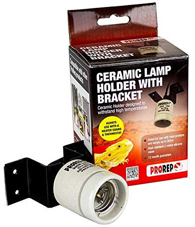 ProRep Ceramic Lamp Holder with Bracket | Ceramic Holder | Reptile Lamp Holder