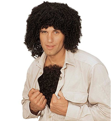 NET TOYS Brusthaartoupet Schwarz Brusthaar Toupet künstliches Brust Haar falsche Brusthaare Fasching Karneval