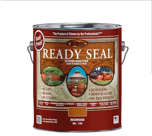 Ready Seal Exterior Wood Stain & Sealer, Redwood, 1 Gallon