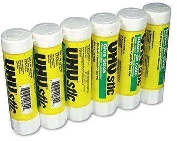 UHU 99835 Stic CLEAR Glue Stick, 1,41 oz, (6 Pack)