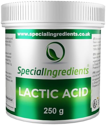 Lactic Acid Powder 250g - Vegan Friendly Ideal for Vegan Cheese and Butter, Non-GMO - Recyclable Container