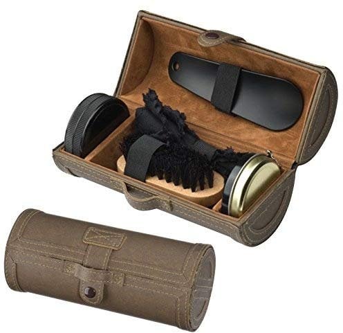 6-teiliges Schuhputz-Set in einem hochwertigen Rollenetui