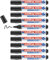 edding 660 Marqueur pour tableaux blancs - noir - 10 stylos - pointe ronde 1,5-3 mm - feutre effaçable - pour tableaux blanc, magnétique, mémo et chevalet de conférence - sketchnotes - rechargeable