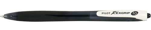 Pilot Rexgrip Begreen Ballpoint Pens Medium Point 1.0 Black Pack of 3