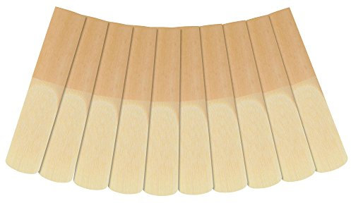 Classic Cantabile TSB-20 10er Pack Tenorsaxophon Blätter (Stärke: 2.0, Bb-Stimmung, deutscher Schnitt, langlebig, Schilfrohrholz, einzeln verpackt in Kunststoffhüllen)