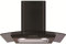60cm Black Curved Glass Chimney Cooker Hood Kitchen Extractor Fan