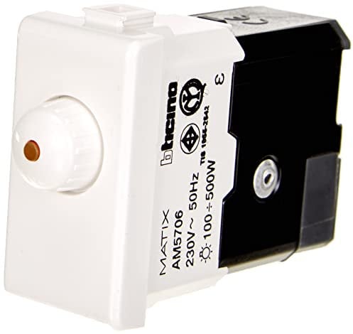 BTicino AM5706 Dimmer a manopola, 4,7 x 2,2 x 6,2 cm, Bianco