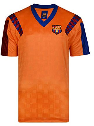Barcelona 1992 European Cup Final Retro Shirt Orange Medium Polyester