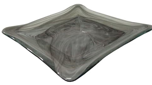 0 www.working-house.com (Decoración / Centros) Plato Centro Base FRUTERO Cristal JAPONES Gris PEQUEÑO