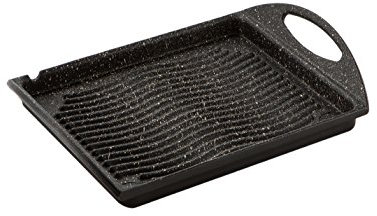 Barazzoni Le Cotture Speciali Piastra, Alluminio Pressofuso, Nero, cm 25x25