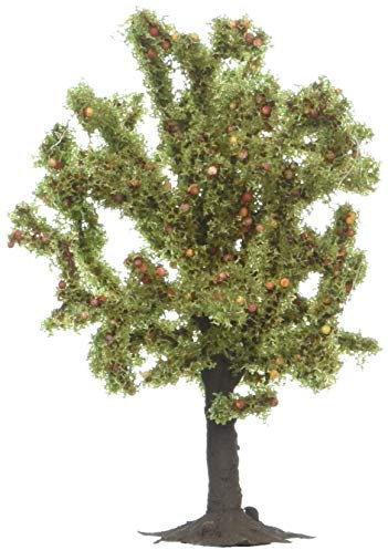NOCH® Apfelbäume, mit Früchten für Modellbau, 3 Stück à 8 cm für die Spurweiten H0 und TT perfekt für Dioramen und Landschaftsbau