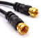 SAT F Anschluss Stecker Zum Stecker RG59 Kabel Schwarz Anschlusskabel Vergoldeten 1,5 m [1.5 Meter/1,5m]