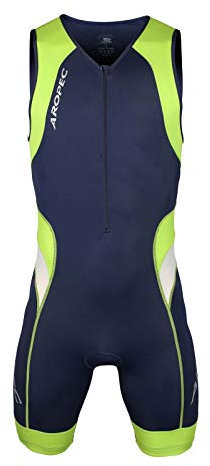 Aropec 106M Triathlon Einteiler Herren - Trisuit Men, Farbe:Navy/grün;Größe:3XL