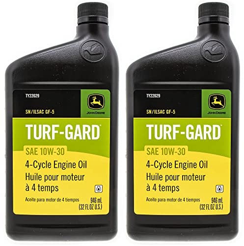 John Deere Turf-Gard SAE 10W-30 Oil TWO Quarts - TY22029