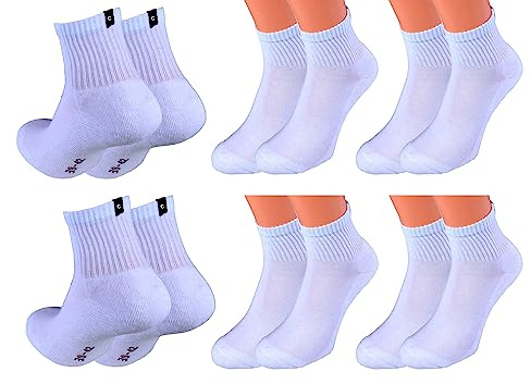 6 Paar Sport-Kurz-Socken Kurzschaft mit Frotteesohle in weiß Marke Cocain für Damen und Herren Gr. 47-49