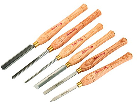 Robert Sorby A67HS6T Lathe Turning Tool Set of 6 Pieces in Presentation Box 67HS - Includes Spindle Gouges, Bowl Gouge, Skew Chisel, Parting Tool and Round Nose Scraper