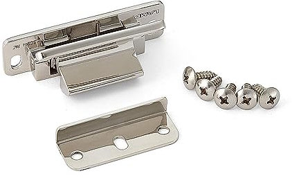 LAMP Hebelverschluss LL-66-S Möbel Türverriegelung für Türen ohne Griffe und Knöpfe, Edelstahl poliert