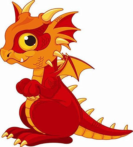 U24 Aufkleber Roter Baby Drachen Autoaufkleber Sticker