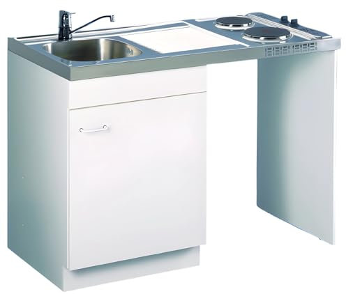 Meuble lave-vaisselle 118,5x57x82 cm avec jambage, 1 porte, profondeur 60 cm, blanc Réf 200154