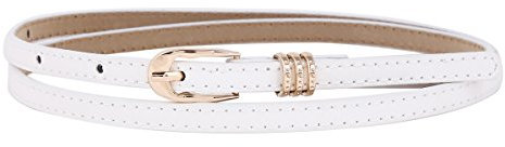 Damara Damen Multifarbe Dornschließe Modern Hüftgürtel,Weiß