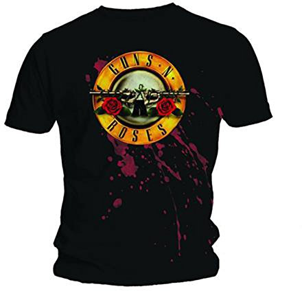 Mens Guns n Roses Bullet Logo Slash Axl Rose offiziell Männer T-Shirt Herren (X-Large)