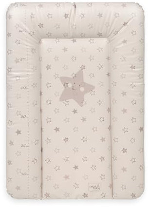 Ceba Baby® Wickelauflage - weiche Wickelunterlage - Baby Wickeltischauflage - 50x70 cm - Abwaschbar - OEKO-TEX® Standard 100 - Made in EU - Beige - 50 x 70 cm