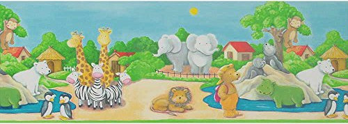 100718 Livingwalls 718716 Bordüre Kinderzimmer Zoo