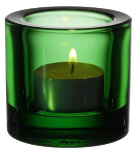 Iittala Kivi - Stimmungsbeleuchtung/Teelichthalter/Windlicht - Grün - Glas - Ø 6 cm - Höhe 6 cm