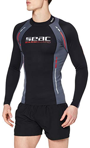 SEAC Warm Guard Long Maglia Protettiva Termica in Neoprene da 0,5 mm, Rash Guard per Snorkeling e Nuoto Anti UV Uomo Multicolore S