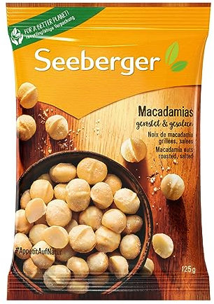 Seeberger Macadamia geröstet, gesalzen, 13er Pack (13 x 125 g Beutel)