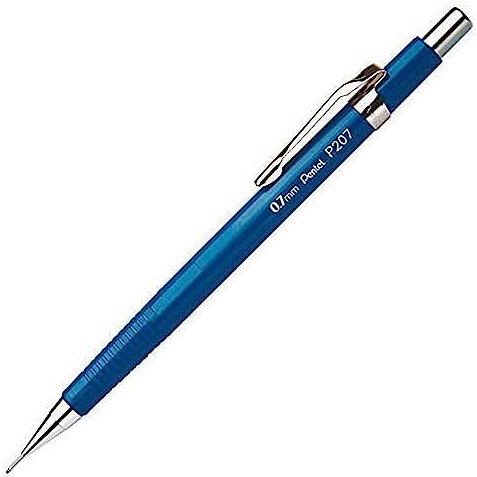 Pentel Sharp 200 P207-C Druckbleistift, 0.7 mm, Härtegrad HB, blau (1er Pack)