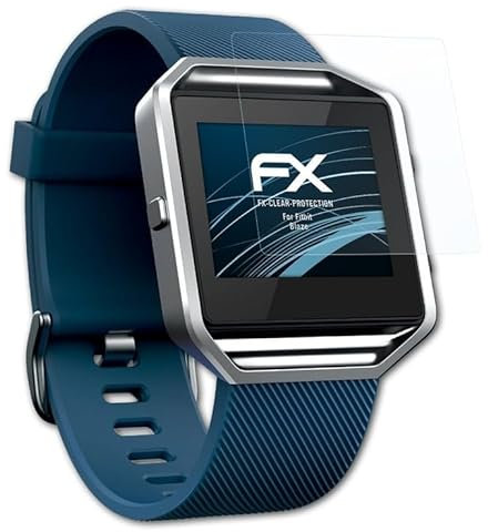 atFoliX Schutzfolie kompatibel mit Fitbit Blaze Folie, ultraklare FX Displayschutzfolie (3X)