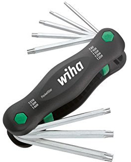 Wiha Multitool PocketStar® TORX Tamper Resistant (mit Bohrung) 8-tlg., per Tastendruck schneller Zugriff, als Längs- und Quergriff einsetzbar, all-in-one Werkzeug (25166)