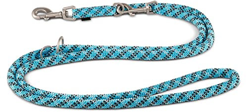 Wolters | Führleine Everest reflektierend aqua/schwarz | L 200 x B 1,3 cm