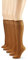Nur Die 5er Pack Knie Seidenfein 15 DEN transparente Nylon Fein-Kniestrümpfe seidig glänzend breiter Komfortbund Damen, bronze, one size