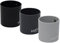 KalaMitica - Lot de 3 Cylindres Magnétiques 6,5 cm - Glace, Plomb, Noir - Boîtes de Rangement, Porte Marqueurs ou Cache-Pots Aimantés pour Tableau Magnétique Mural