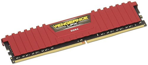 Corsair CMK8GX4M1A2666C16R Vengeance LPX 8 GB (1 x 8 GB) DDR4 2666 MHz C16 XMP 2.0 High Performance Desktop Memory Module, Red