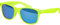 Balinco Lunettes de soleil UV400 CAT 3 CE Rubber - avec charnière à ressort pour femmes et hommes (jaune fluo bleu miroité)