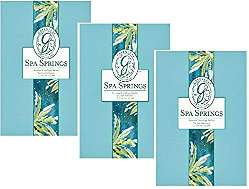 Greenleaf 3 Stück Duftsäckchen Spa Springs - Bergamotte, grüne Mandarine, Moschus und Bernstein - Duftbeutel