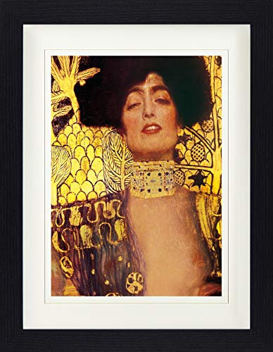 1art1 Gustav Klimt Poster Judith I, 1901 Gerahmtes Bild Mit Edlem Passepartout | Wand-Bilder | Im Bilderrahmen 40x30 cm