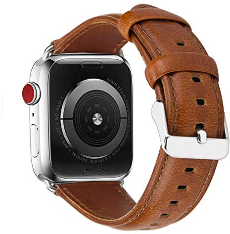 MroTech Correa Compatible para iWatch Serie 4 5 44mm y 42mm Serie 3,2,1 Pulsera de Reemplazo de iWatch Correa Banda de Reloj para iWatch 42 mm / 44 mm Watch Band, Retro Marrón