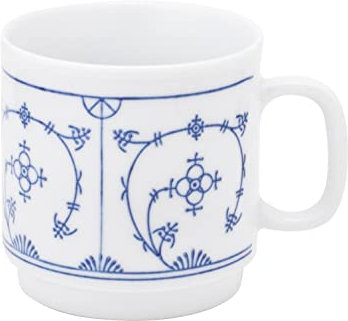 KAHLA 485300A75019H Blau Saks Kaffeebecher 0,30 l | Kaffeetasse mit Strohmuster aus Porzellan