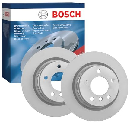 Bosch BD1086 Brake Disc Set - 300 mm - Rear Axle - 1 Set of 2 Discs | Solid Discs - ECE-R90 Certified - Long Service Life, Advanced Corrosion Protection